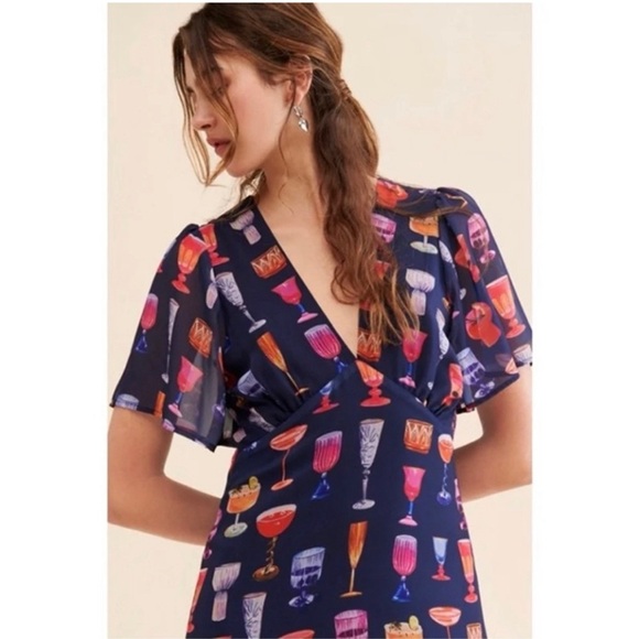 Lisa Says Gah Colorful Cocktail Print Maxi Dress - Picture 4 of 12